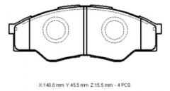 TOYOTA HILUX- PICK UP VIGO- 05/07; ÖN FREN BALATASI 4X4 (07/10 4X2 UYUMLU)(140X51.9X15,50)DA