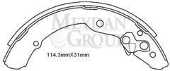 SEAT INCA- 97/03; ARKA FREN PABUCU (114,3X31) (BRAMAX)