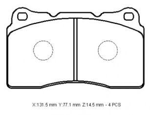 ALFA ROMEO 159- 06/11; ÖN FREN BALATASI (KABLOSUZ)(DİSK) (131,5X77,1X14,5)(BRAMAX)