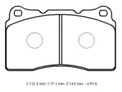 ALFA ROMEO 159- 06/11; ÖN FREN BALATASI (KABLOSUZ)(DİSK) (131,5X77,1X14,5)(BRAMAX)