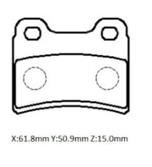 FORD ESCORT- 95/99; ARKA FREN BALATASI (DİSK)(61,8x50,9x15) (BRAMAX)