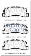 TOYOTA AVENSIS- 01/02; ARKA FREN BALATASI 1,8/2,0 (DİSK) (107,6X35X15) (DAIWA)