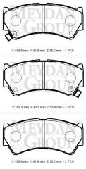 SUZUKI BALENO- 95/98; ÖN FREN BALATASI (DİSK) (108,8X41X15) (DAIWA)