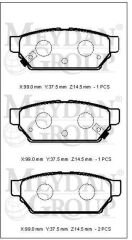 MITSUBISHI CARISMA- 97/00; ARKA FREN BALATASI 1.6/1.8cc (DİSK) (99X37,5X14,5) (DAIWA)
