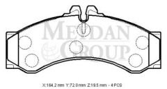 MERCEDES SPRINTER- 00/07; ARKA FREN BALATASI (KABLOSUZ)(DİSK)(164,2X72X19,5) (FMK)