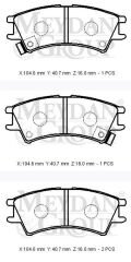 HYUNDAI ATOS- 98/03; ÖN FREN BALATASI (DİSK) (104,6X40,7X16) (DAIWA)