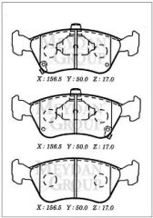 TOYOTA AVENSIS- 98/00; ÖN FREN BALATASI 1,6/1,8/2,0 (DİSK) (156,5X50X17) (DAIWA)