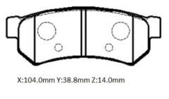CHEVROLET LACETTI- SD- 04/09; ARKA FREN BALATASI (DİSK) (103,9x38,8x14)(BRAMAX)