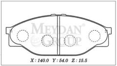 TOYOTA HIACE- MİNİBÜS- 98/05; ÖN FREN BALATASI (DİSK) (140X54X15,5) (DAIWA)
