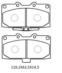 SUBARU IMPREZA- 03/05; ÖN FREN BALATASI (DİSK) (137X45.5X17) (DAIWA)