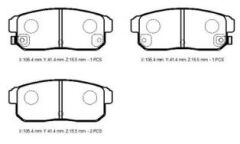 NISSAN PRIMERA- P11- 00/02; ARKA FREN BALATASI (DİSK) (105,4X42,9X15,5) (DAIWA)