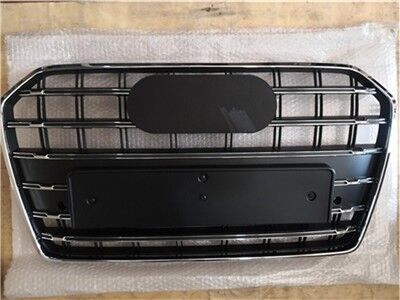 ÖN PANJUR KROM ÇERÇEVE KROM ÇİZGİLİ MAT SİYAH 9 PETEK TR PLAKALIK 2014-2019