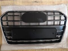 ÖN PANJUR KROM ÇERÇEVE KROM ÇİZGİLİ MAT SİYAH 9 PETEK TR PLAKALIK 2014-2019