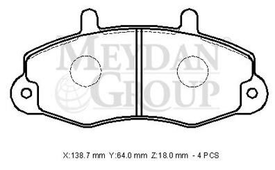 FORD TRANSIT- T12- 93/96; ÖN FREN BALATASI T12 (DİSK) (138,8X64X18)(BRAMAX)