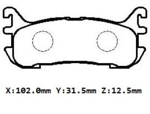 MAZDA 323- FAMILIA- 95/97; ARKA FREN BALATASI (DİSK)(102X31.5X12.5)(DAIWA)