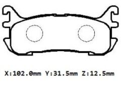MAZDA 323- FAMILIA- 95/97; ARKA FREN BALATASI (DİSK)(102X31.5X12.5)(DAIWA)