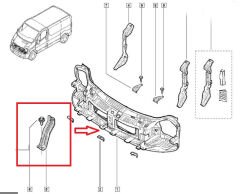 RENAULT TRAFIC- 2- 04/14; ÖN PANEL ORTA PARÇA (DESTEK SACI) (EAGLE BODY)