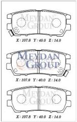 MITSUBISHI PAJERO- 98/00; ARKA FREN BALATASI (DİSK) (107,8X40X14) (DAIWA)
