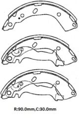 HYUNDAI GETZ- 03/05; ARKA FREN PABUCU (ABS SİZ)(90X30) (DAIWA)