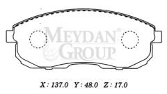 NISSAN MAXIMA- A32- 95/00; ÖN FREN BALATASI (DİSK) (137X48X17) (DAIWA)