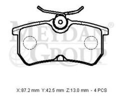FORD FIESTA- 13/17; ARKA FREN BALATASI 1,0/1,4/1,5/1,6 (DİSK) (87,2X42,5X13) (BRAMAX)