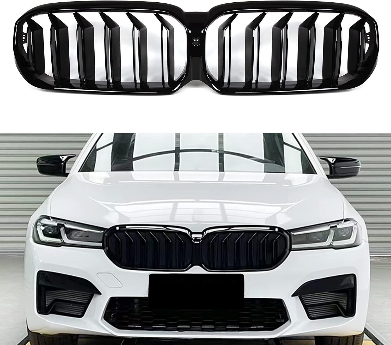 ÖN PANJUR BÖBREK PARLAK SİYAH ÇİFT ÇITALI //M5 KASA SET BMW G30+LCİ  F90 2021>>