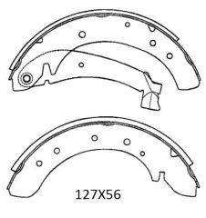 PEUGEOT BOXER- 94/02; ARKA FREN PABUCU 2,0/2,5/2,8 (127X56)(18 KİŞİLİK) (BRAMAX)