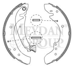 PEUGEOT BOXER- 90/94; ARKA FREN PABUCU 1,9/2,0/2,5/2,8 (127X56) (14 KİŞİLİK) (FMK)