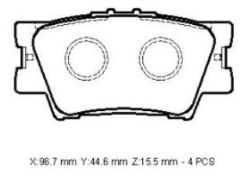TOYOTA RAV4- 06/12; ARKA FREN BALATASI (DİSK)(96,7X44,6X15,5)(DAIWA)