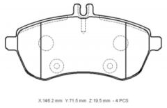 MERCEDES E CLASS- W212- 10/12; ÖN FREN BALATASI (KABLOSUZ)(DİSK) (146.2X71.5X19.5)(BRAMAX)
