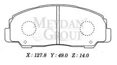 DAIHATSU FEROZA- 92/94; ÖN FREN BALATASI (DİSK) (127,8X49X14) (DAIWA)