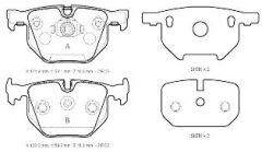 BMW 7 SERI- E65- 02/05; ARKA FREN BALATASI (KABLOSUZ)(DİSK) (121,9X58,1X16,3/123x59,3x16,30)(BRAMAX)