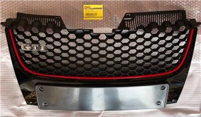 ÖN PANJUR PARLAK SİYAH KIRMIZI ÇİZGİLİ+GTI YAZILI MODİFİYE GOLF5 GTİ 2004-2009
