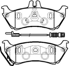 MERCEDES ML CLASS- W163- 98/05; ARKA FREN BALATASI (1 KABLOLU)(140,23X48,45X16,30)(BRAMAX)