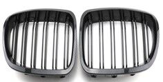 ÖN PANJUR BÖBREK SET KARBON ÇERÇEVE PİYANO SİYAH ÇİFT ÇITA BMW F10/F11/F18