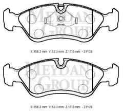 OPEL ASTRA- F- SD/HB- 92/94; ÖN FREN BALATASI (KABLOSUZ)(DİSK) (156,2X52,3X17) (BRAMAX)