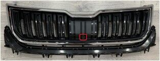 ÖN PANJUR KROM ÇERÇEVE RADAR KAMERA DELİKLİ MAT SİYAH  KADİAQ 2016-2022
