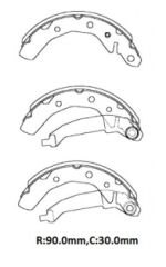 CHEVROLET SPARK- 06/09; ARKA FREN PABUCU (90X30) (BRAMAX)