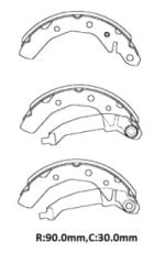 DAEWOO MATIZ- 98/01; ARKA FREN PABUCU (90X30) (BRAMAX)