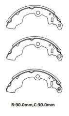 SUZUKI ALTO- 88/94; ARKA FREN PABUCU (90X30)(DAIWA)