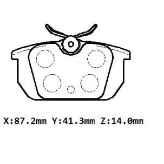 Alfa Romeo 155 Arka Fren Balatası 1.7/1.8/1,9/2,0cc (1993-1997)