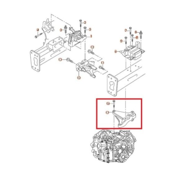 Audı A3- Sd/hb/sb Şanzuman Bağlantı Kulağı (2012-2016)