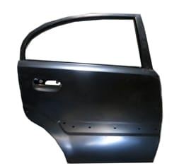 Kia Rio III Arka Kapı Komple Sağ Siyah Band Delikli Çelik Barlı (2006-2011) OEM 77004-1G010