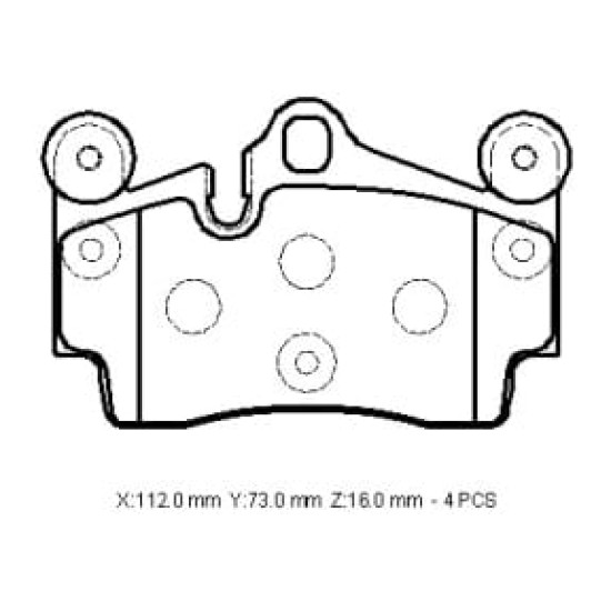 Volkswagen Touareg Arka Fren Balatası 3,6/4,2/5,0/6,0 (2003-2006)