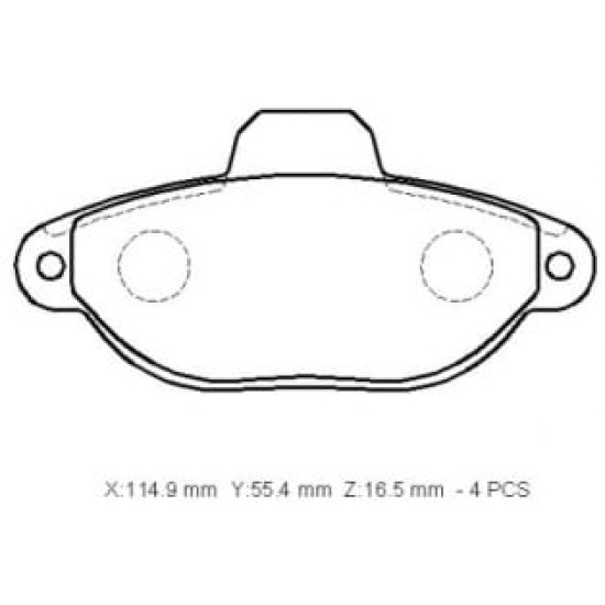Fiat Panda Ön Fren Balatası 1.2cc (2004-2012) Fiat Panda Ön Fren Balatası 1.2cc (2004-2012)