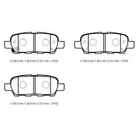 Nissan Qashqai- J10 Arka Fren Balatası 1,5 (2007-2013)