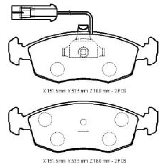 Fiat Palio Ön Fren Balatası 1.2/1.4/1.6cc/1.7/1.9d (bra (1997-2002)