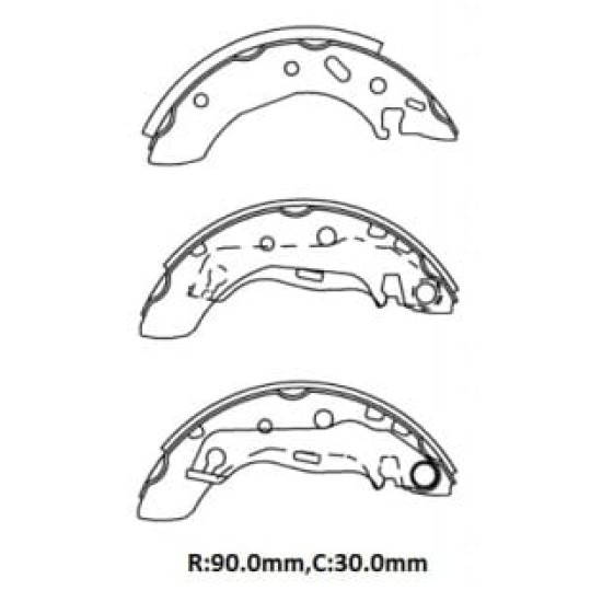 Ford Fiesta Arka Fren Pabucu 1,25/1,3/1,4cc (2000-2002)