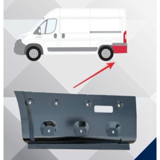Peugeot Boxer Arka Çamurluk Ağzı Alt Sacı Sol (2007-2013)