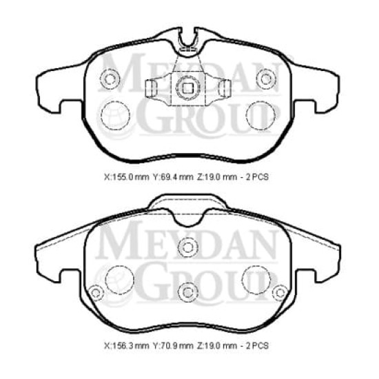 Opel Astra- H Ön Fren Balatası 2,0 Disk (2004-2014) Opel Astra- H Ön Fren Balatası 2,0 Disk (2004-2014)